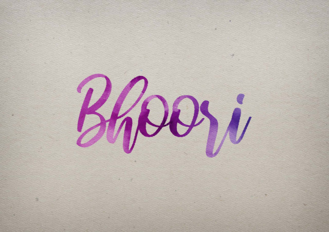 Free photo of Bhoori Watercolor Name DP