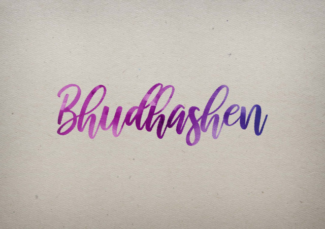 Free photo of Bhudhashen Watercolor Name DP