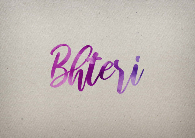 Free photo of Bhteri Watercolor Name DP