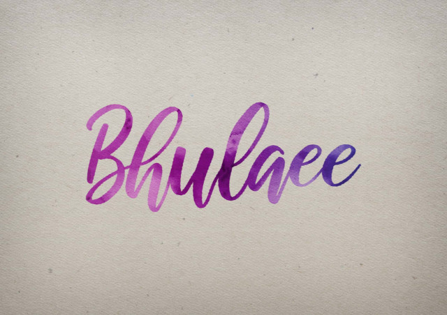 Free photo of Bhulaee Watercolor Name DP
