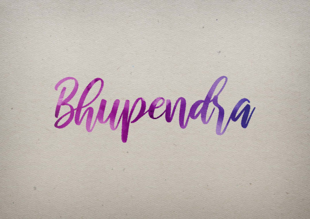 Free photo of Bhupendra Watercolor Name DP