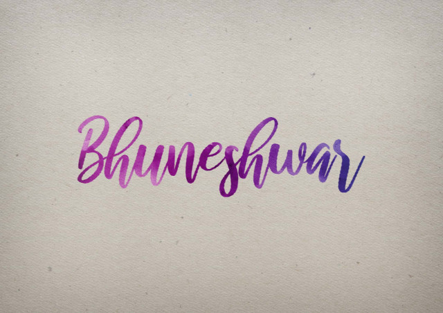Free photo of Bhuneshwar Watercolor Name DP