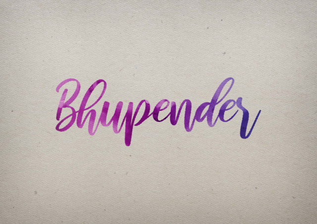 Free photo of Bhupender Watercolor Name DP