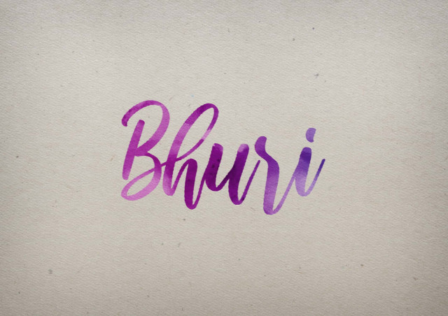Free photo of Bhuri Watercolor Name DP