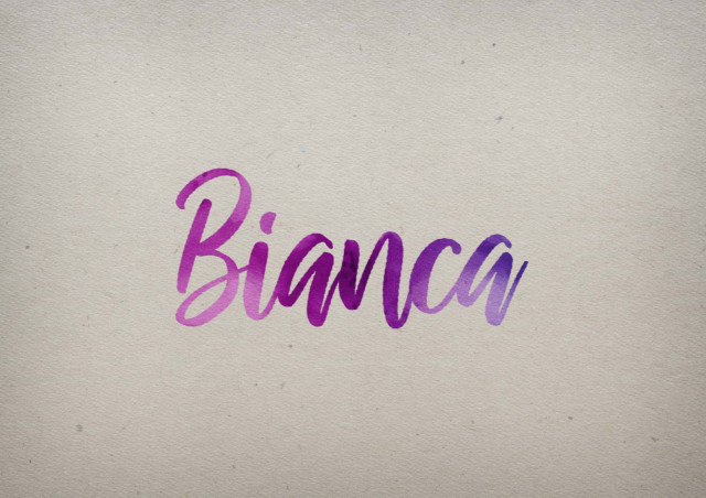 Free photo of Bianca Watercolor Name DP