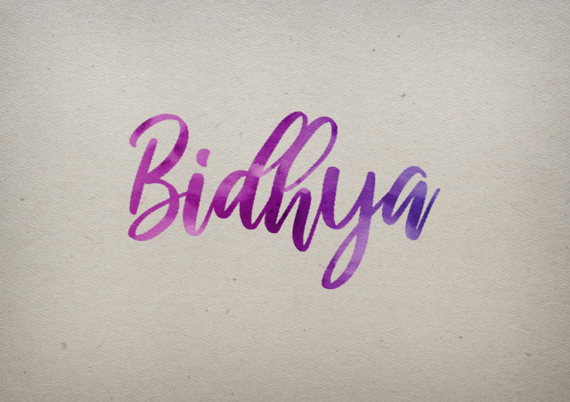 Free photo of Bidhya Watercolor Name DP