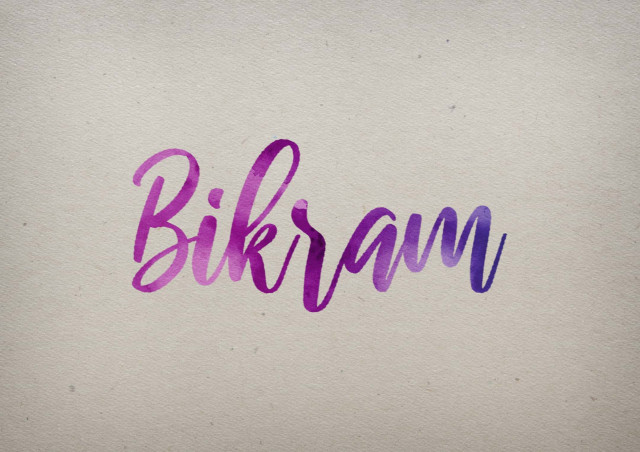 Free photo of Bikram Watercolor Name DP