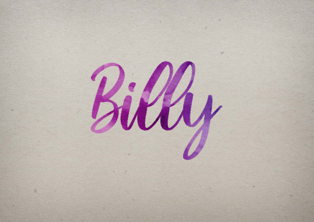 Free photo of Billy Watercolor Name DP