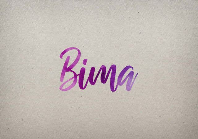 Free photo of Bima Watercolor Name DP