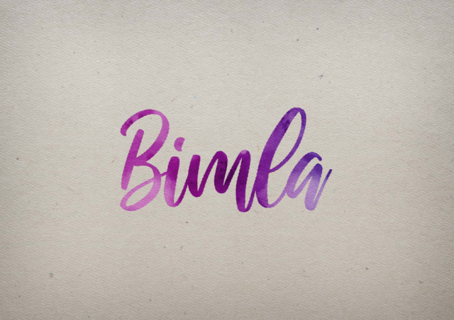 Free photo of Bimla Watercolor Name DP