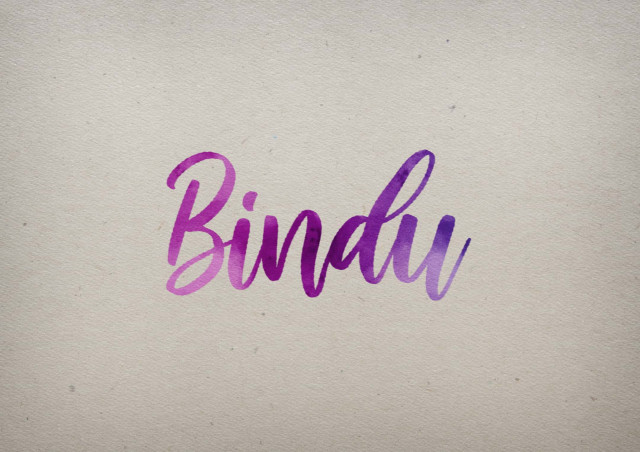 Free photo of Bindu Watercolor Name DP