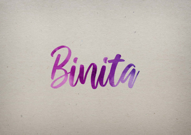 Free photo of Binita Watercolor Name DP