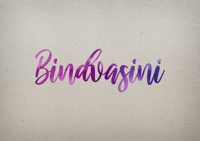 Free photo of Bindvasini Watercolor Name DP
