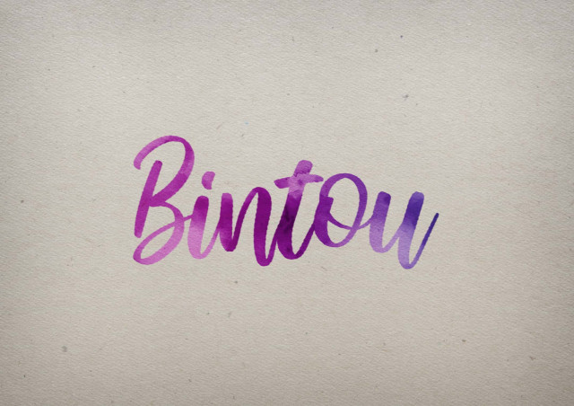 Free photo of Bintou Watercolor Name DP