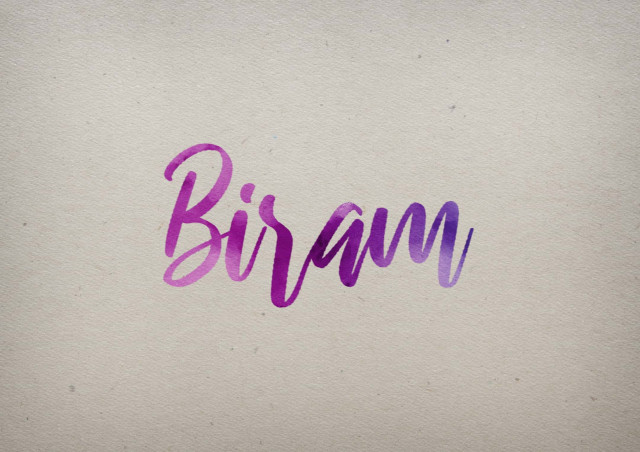 Free photo of Biram Watercolor Name DP