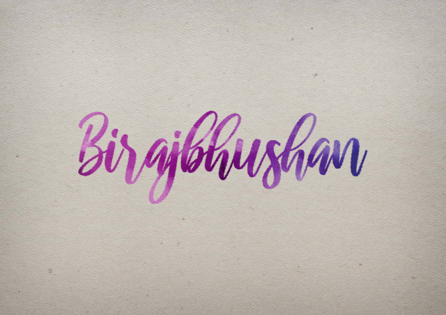 Free photo of Birajbhushan Watercolor Name DP