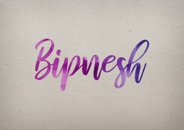 Free photo of Bipnesh Watercolor Name DP