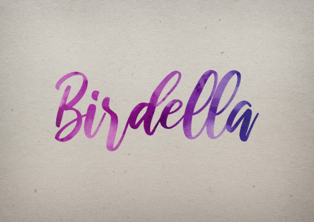 Free photo of Birdella Watercolor Name DP