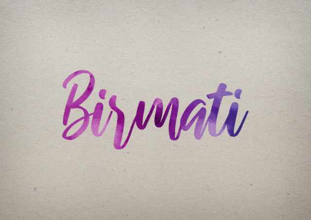 Free photo of Birmati Watercolor Name DP