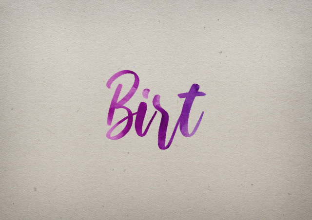 Free photo of Birt Watercolor Name DP