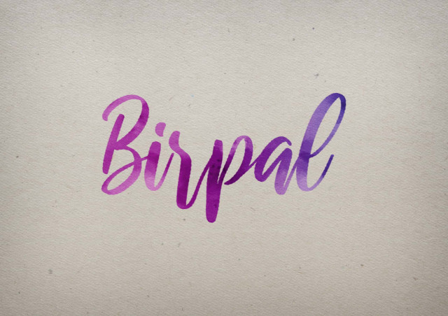 Free photo of Birpal Watercolor Name DP