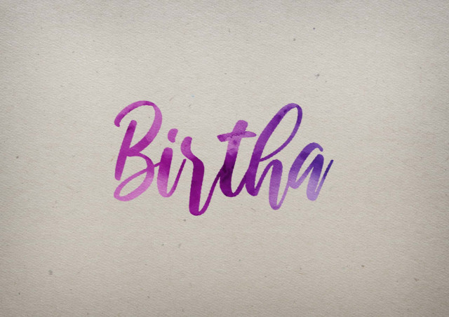 Free photo of Birtha Watercolor Name DP