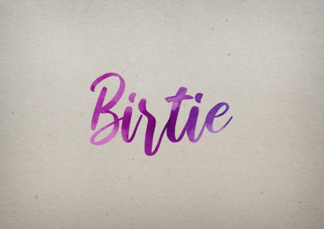 Free photo of Birtie Watercolor Name DP