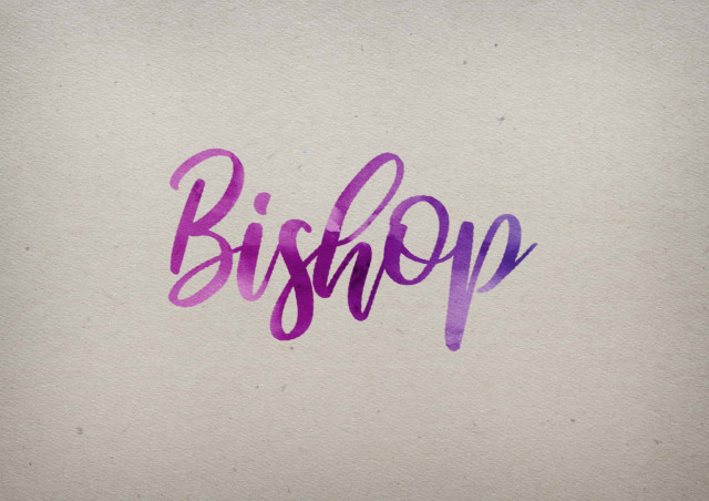 Free photo of Bishop Watercolor Name DP