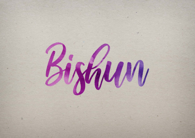 Free photo of Bishun Watercolor Name DP