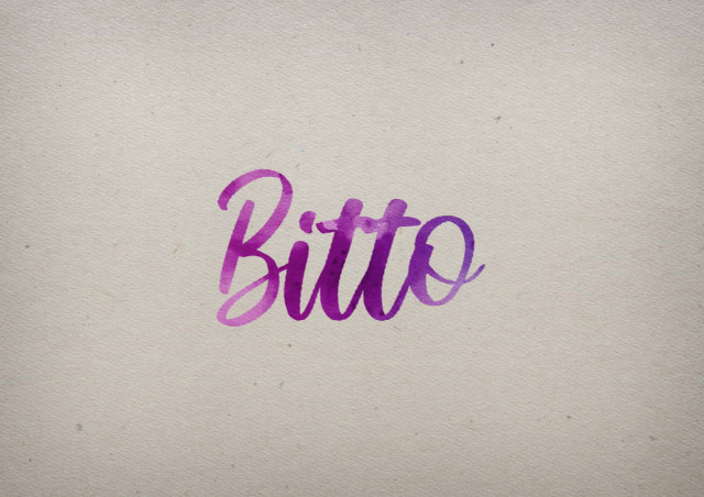 Free photo of Bitto Watercolor Name DP