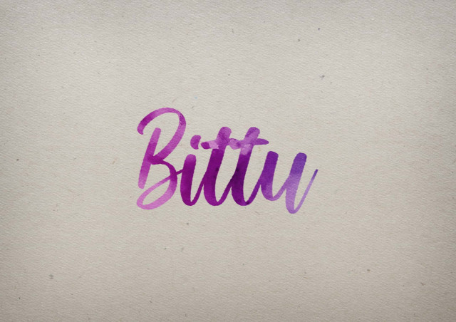 Free photo of Bittu Watercolor Name DP