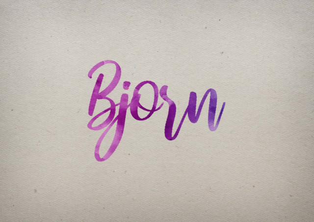 Free photo of Bjorn Watercolor Name DP