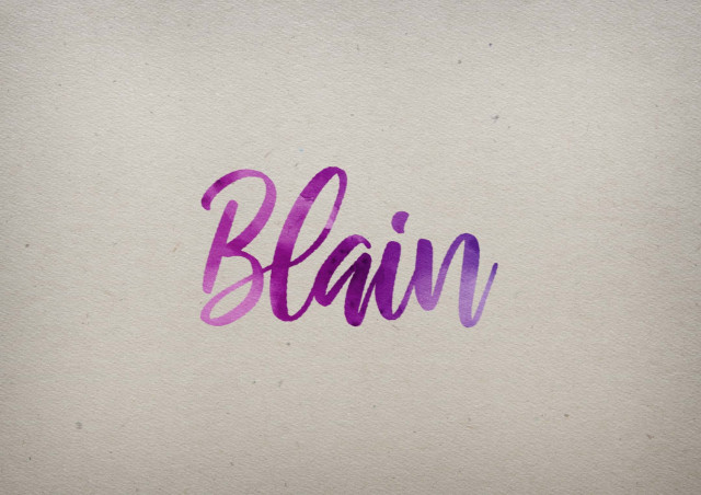 Free photo of Blain Watercolor Name DP