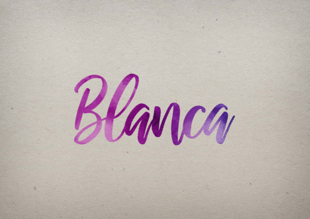 Free photo of Blanca Watercolor Name DP