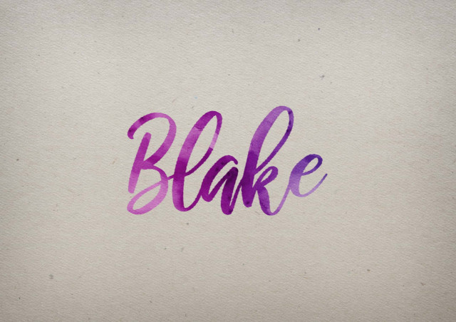 Free photo of Blake Watercolor Name DP