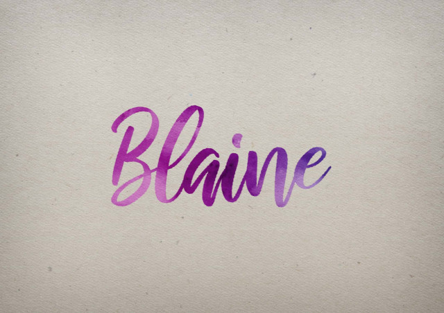 Free photo of Blaine Watercolor Name DP