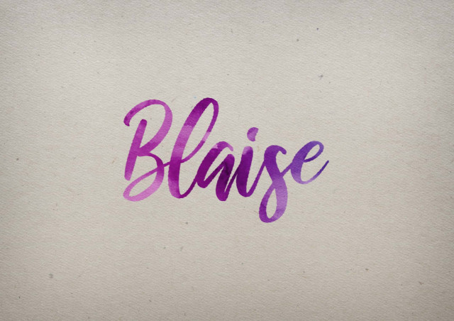Free photo of Blaise Watercolor Name DP