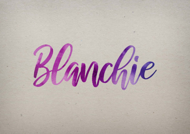 Free photo of Blanchie Watercolor Name DP