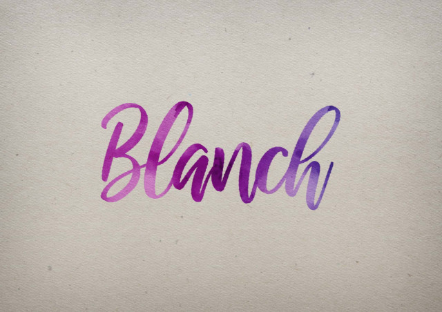 Free photo of Blanch Watercolor Name DP