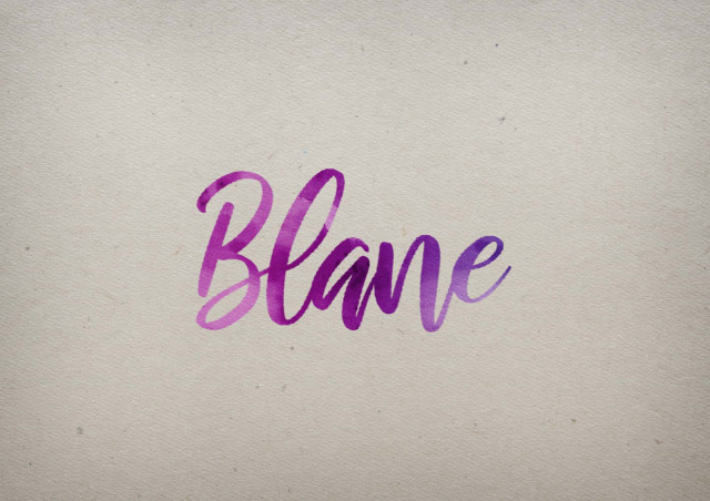 Free photo of Blane Watercolor Name DP