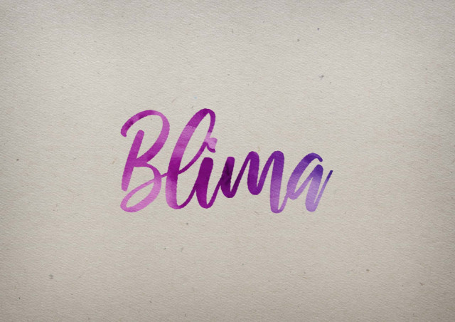 Free photo of Blima Watercolor Name DP