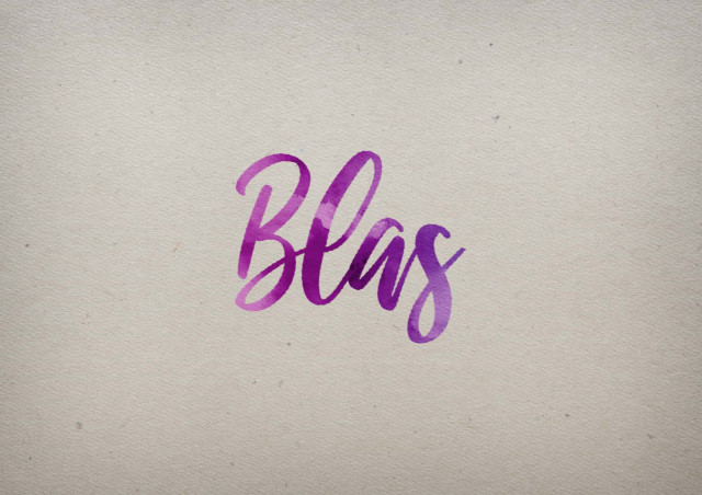 Free photo of Blas Watercolor Name DP