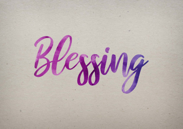 Free photo of Blessing Watercolor Name DP