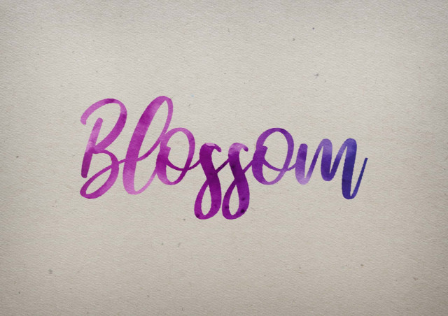 Free photo of Blossom Watercolor Name DP