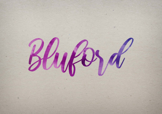 Free photo of Bluford Watercolor Name DP