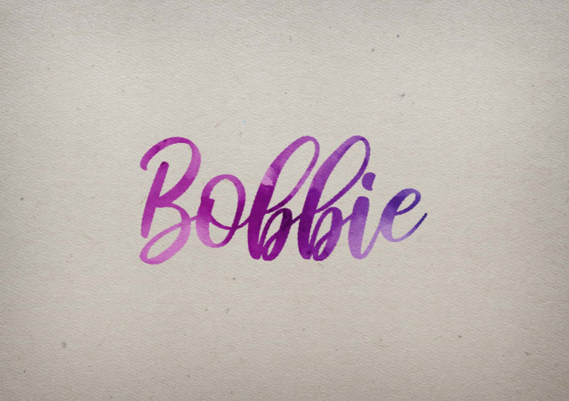 Free photo of Bobbie Watercolor Name DP