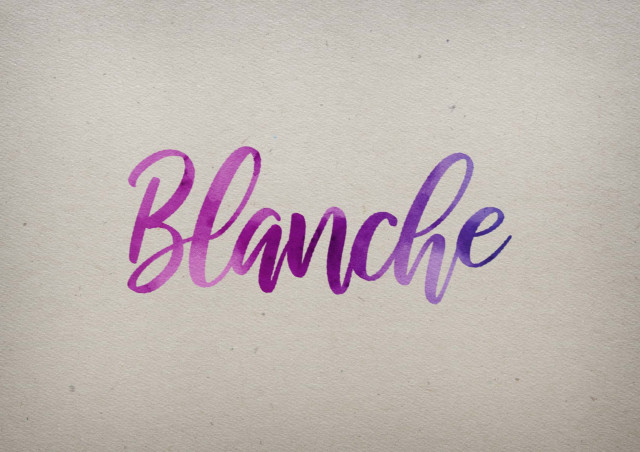 Free photo of Blanche Watercolor Name DP