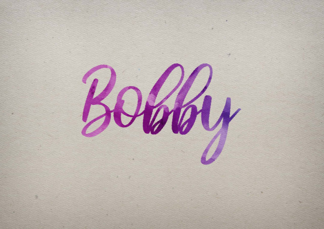 Free photo of Bobby Watercolor Name DP