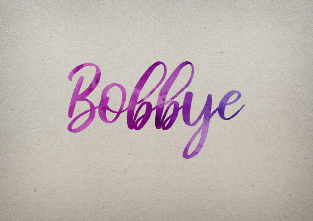 Free photo of Bobbye Watercolor Name DP