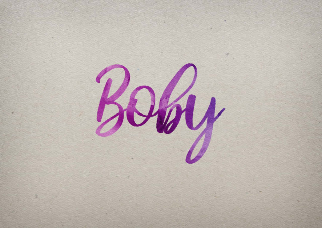 Free photo of Boby Watercolor Name DP